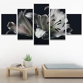 SIGNWIN 5 Panel Canvas Wall Art Flora Snapshot...
