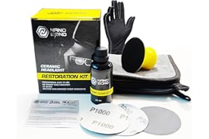 Nano Bond Ceramic Headlight Restoration Kit - No Power Tools Required - 3 Easy Steps