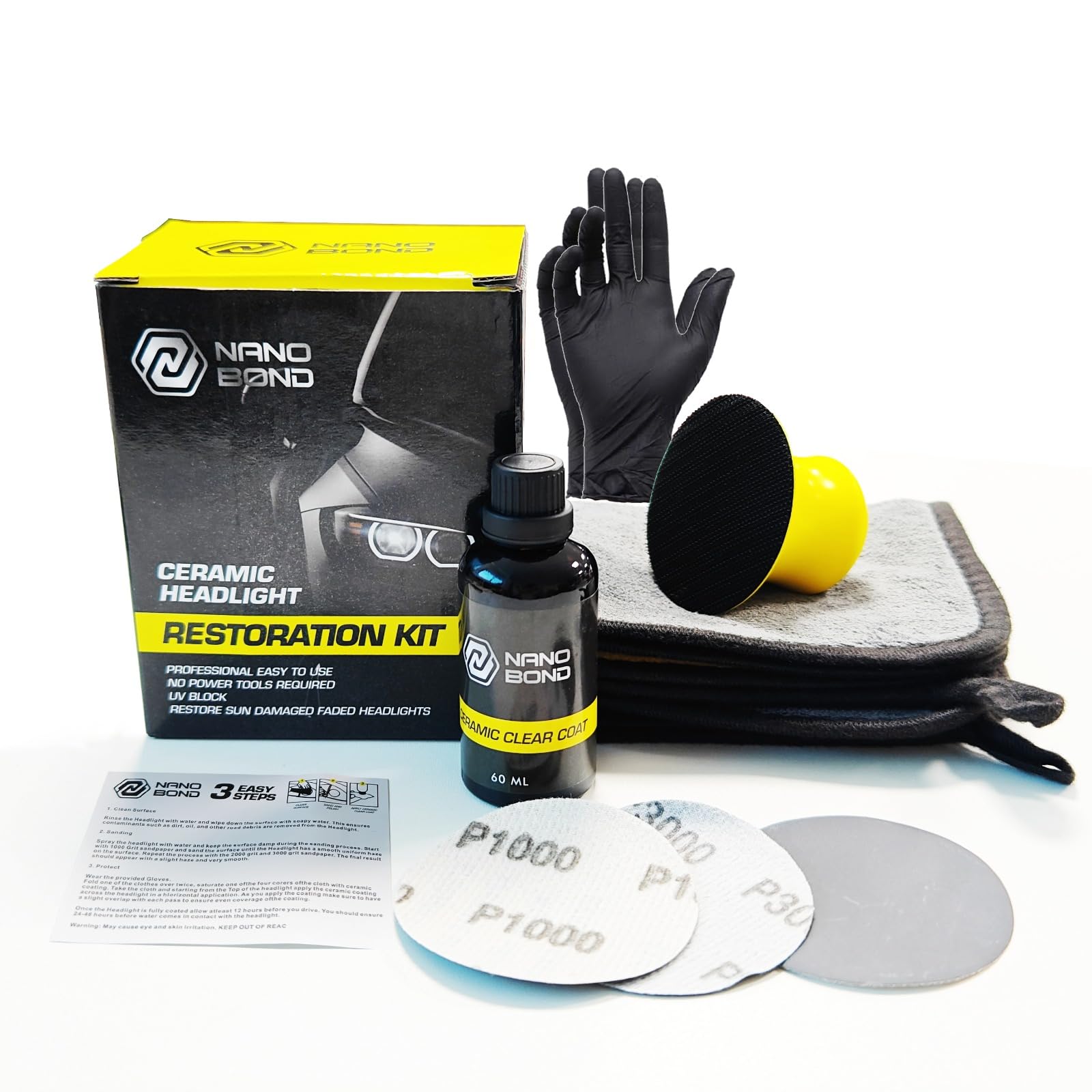 Photo 1 of Nano Bond Ceramic Headlight Restoration Kit - No Power Tools Required - 3 Easy Steps