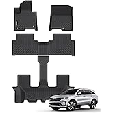Auxko All Weather Floor Mats Fit for Kia Sorento Hybrid 2026 2025-2021(Include PHEV 22-26) TPE Rubber Liners Sorento Hybrid Accessories Set All Season Odorless Anti-Slip Floor Mats