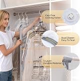 TAILI Hanging Vacuum Storage Bags 4 Large Wide-Side 105x70 cm for Clothes view 6