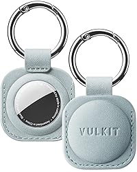 VULKIT Keychain Compatible for Apple Airtag Leather
