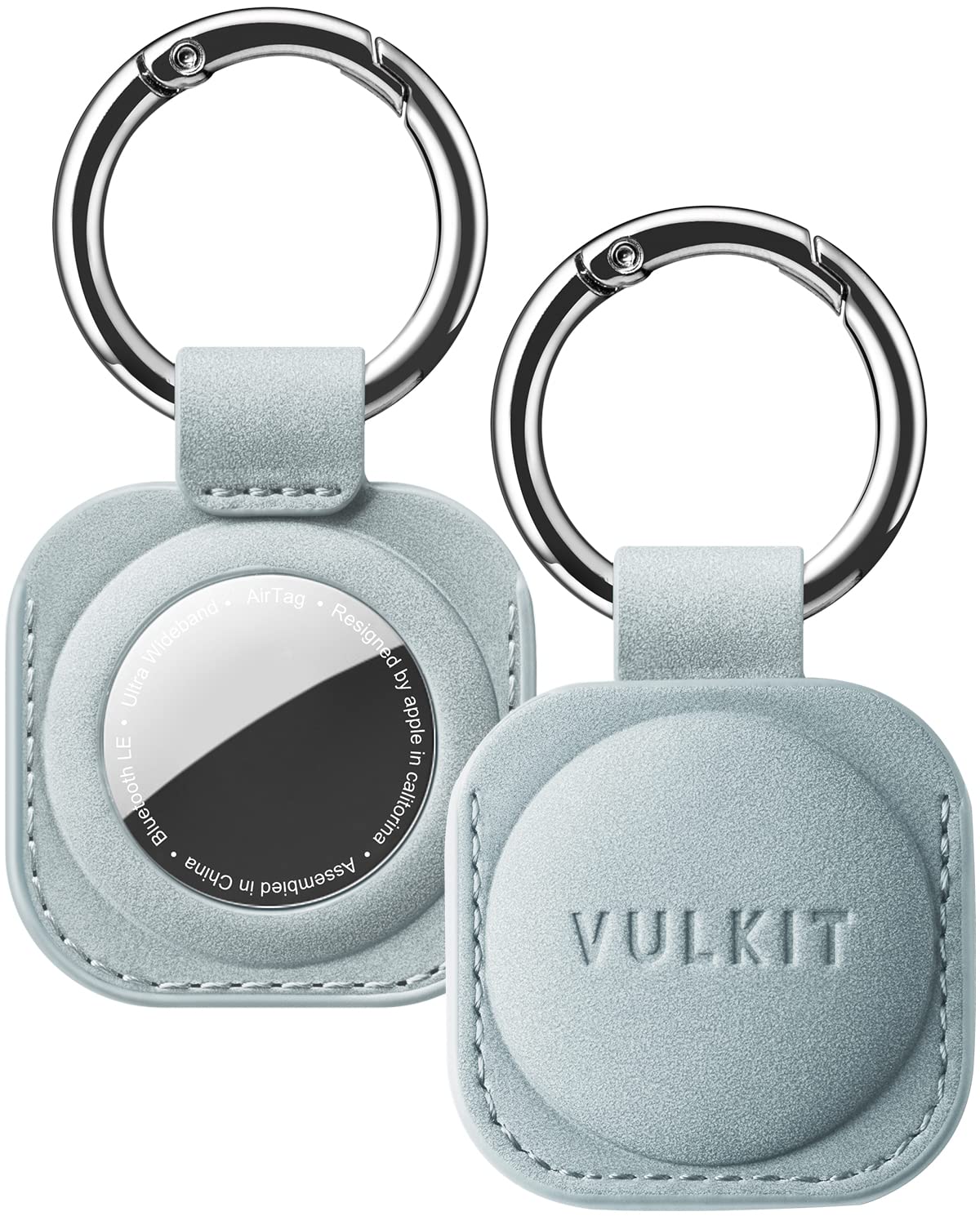 VULKIT Keychain Compatible for Apple Airtag Leather