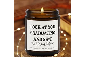 Joyseller Funny Graduation Gift for Her/Him, Look at You Graduation Candles for Party Decorations, Gardenia Scented Candle High School College Grad Gift