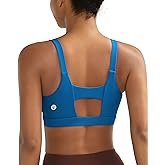 RUNNING GIRL Sports Bra for Women High Support, Molded Cup High Impact Sports Bras with Sewn in Pads