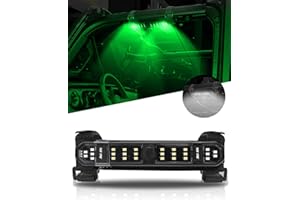 SUNPIE UTV Dome Light SXS Interior Wireless Lighting LED Battery Powered Rechargeable Upgrade Button&Magnet for Polaris Talon/Pioneer Kawasaki Mule/Teryx Can Am ATV Truck Tractor Boat, Four Modes