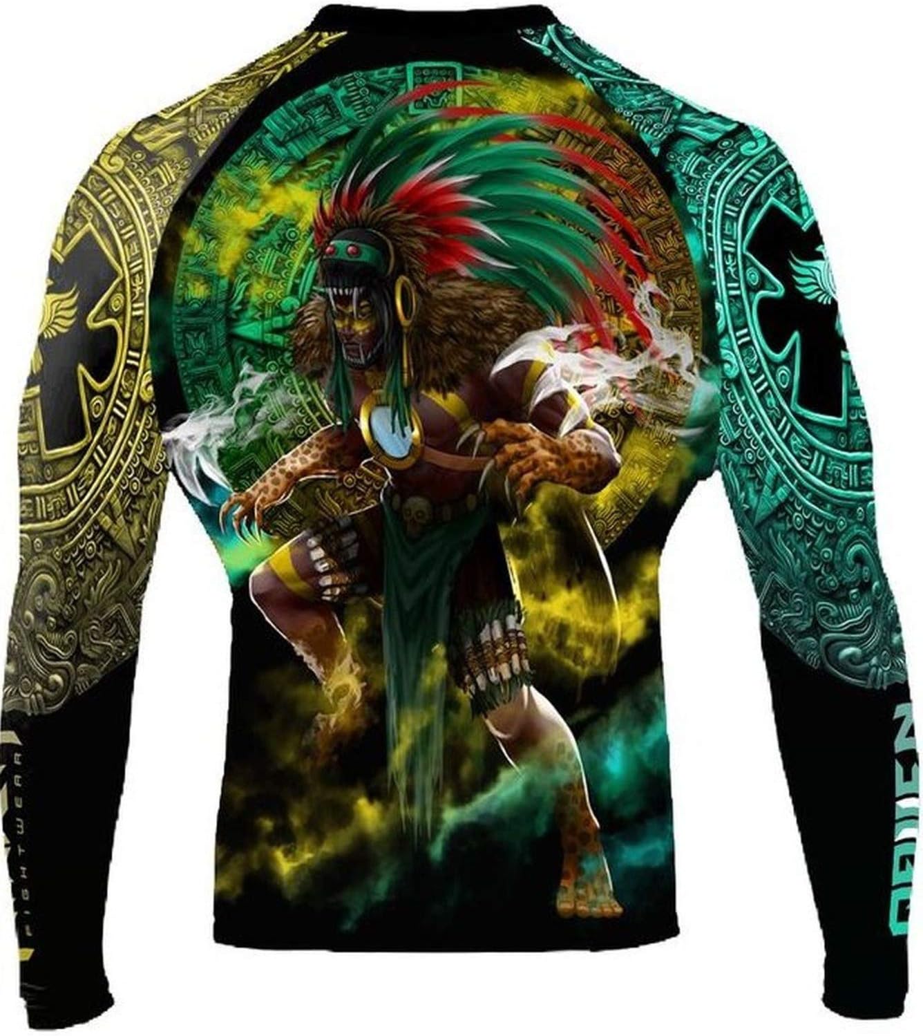 Raven Fightwear Tezcatlipoca Rash Guard Men's Compression Tight Base Layer No-Gi MMA BJJ Grappling Training Fitness Workout