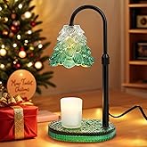 Candle Warmer Lamp with Timer - Electric Wax Melt Warmer for Jar Candle, Adjustable Height & Dimmer, Home Fragrance Decor Christmas Housewarming Birthday Gifts for Women Mom, Green