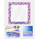 ForeverYoung Reusable Diamond Art Release Film 30 PCS Pink Donut | Non-stick release paper for diamond painting. 10&times;10cm reusable sheets help section artwork easily and keep workspace clean.