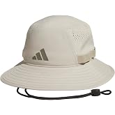 adidas Mens Victory 5 Bucket Cap Casual - White | Wide Shade Brim, Moisture-Wicking Sweatband, Lightweight, Breathable, All-Day Sun Comfort
