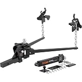 CURT 17422 Short Trunnion Bar Weight Distribution Hitch with Sway Control, Up to 15,000 lbs., 2-Inch Shank, 2-5/16-Inch Ball