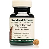 Standard Process Feline Enteric Support, 90 Tablets | Digestive System Supplement for Cats, Contains Functional Whole Foods That Support Intestinal Cell Function
