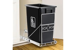 Haootadiy Pull Out Trash Can Under Cabinet, Under Sink Trash Can Sliding Under Mount Kitchen Trash Can for 7-11 Gallon/28-44 Qt Trash Cans (Trash Can Not Included)
