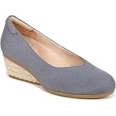 Dr. Scholl's Shoes Womens Be Ready Wedge Pumps Oxide Blue Canvas 10 M