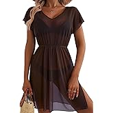 Dokotoo Women Swimsuit Swim Cover Up 2026 Summer Bathing Suit Swimwear Sheer Beach Vacation Outfits
