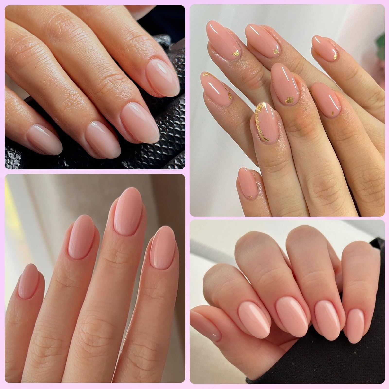 Lifextol Short Press on Nails Almond Fake Nails False Stick on Nails Press ons, 240pc Acrylic Pink Press on Nails Short Almond Glue on Nails with Nail Glue Adhesive Tabs for Women Girls Kids - Image 5