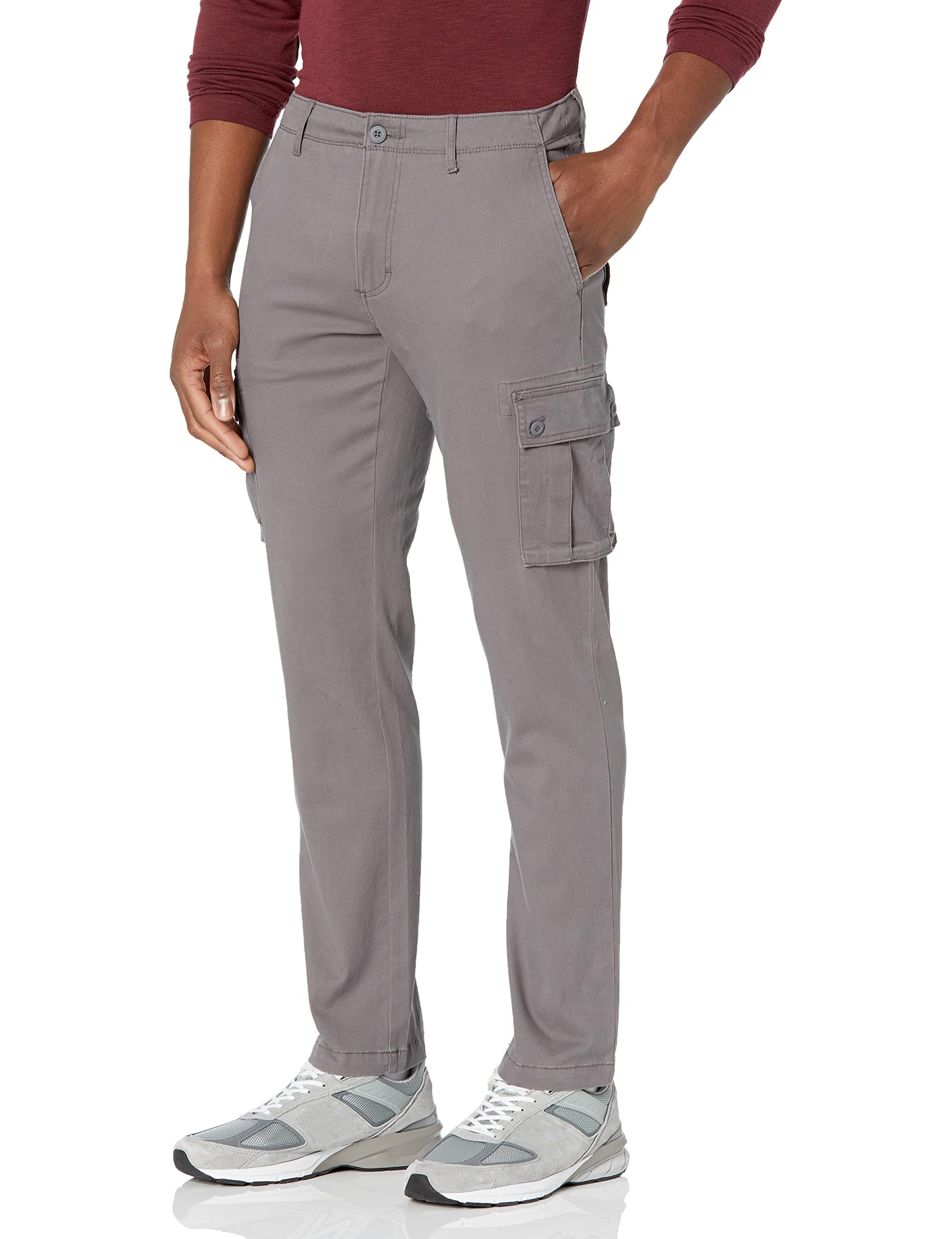 Photo 1 of Amazon Essentials Men's Slim-Fit Stretch Cargo Pant (Available in Big & Tall), Dark Grey, 30W x 28L