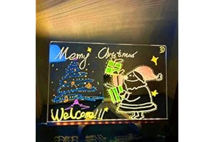 LED Drawing Board for Kids & Adults - Light Up Doodle Board with Stand - 4 Lighting Modes, Acrylic Dry Erase Memo Board with 