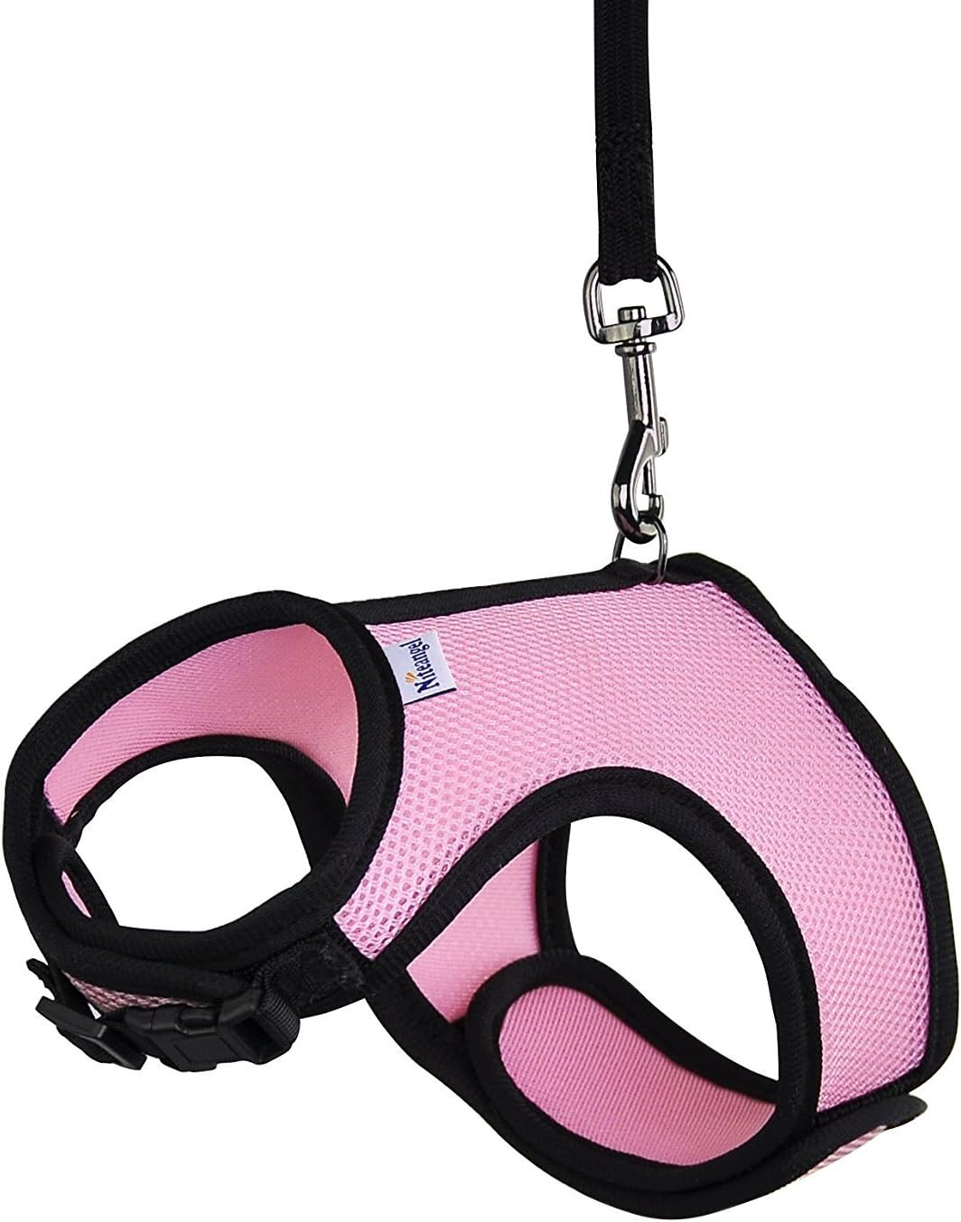 niteangel adjustable soft harness with elastic leash for rabbits