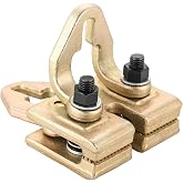 weyleity Professional 5 Ton Auto Body Repair Clamp Kit | Heavy Duty Right Angle Multi Hook Point Pull Clamp for Precision Dent Pulling and Frame Straightening, Gold Back Clamp Puller