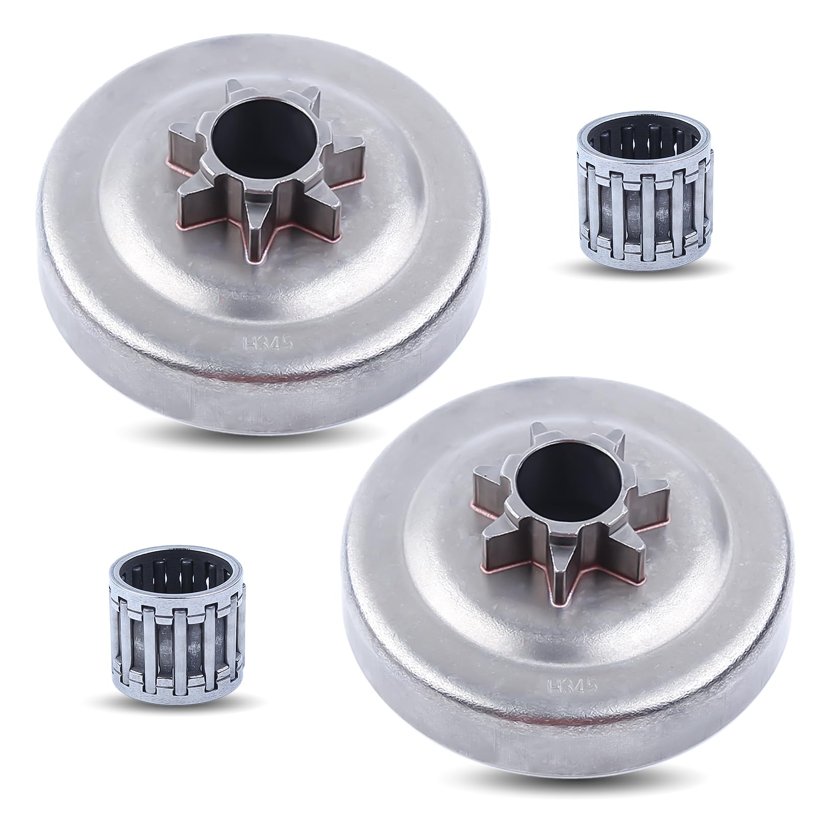 Haishine .325" Clutch Drum Drive Bell Needle Bearing Kit for Husqvarna 350 340 345 445 450 450E 351 353 Chainsaw 578097901,5038730-73