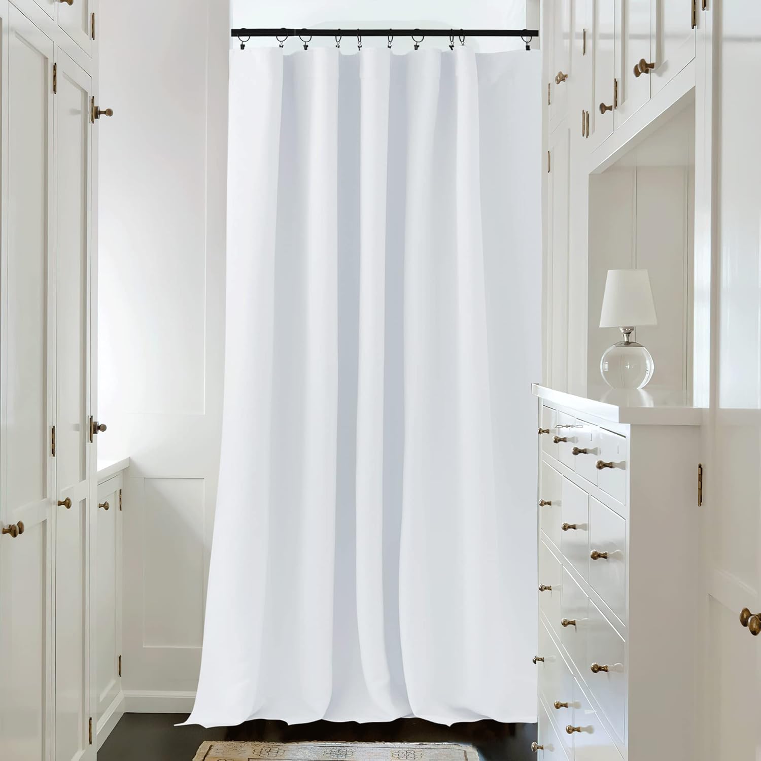 Outdoor Curtains - NICETOWN Patio Door Curtain Vertical Blinds, Reduce Sunlight Rod Pocket & Back Tab Room Divider Curtain Panel for Furniture Protecting (Greyish White, 70 inches Wide x 120 inches Long, 1 Piece)
