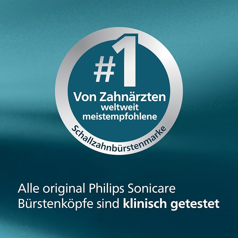 Sonicare W2 Optimal White, Original Ersatzbürstenköpfe, Schwarz, 8er-Pack, HX6068/88