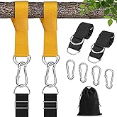 DONILIGA Adjustable Tree Swing Straps Hanging Kit (Set of 4) Hammock Straps for Trees - Great for Hammock Tree Straps and Tree Straps for Swing, Adjustable 6FT Supports 2000 lbs
