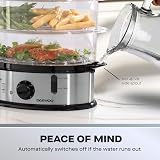 Daewoo 3 Tier Food Steamer 1200W with Timer Rice Bowl 3 Baskets view 5