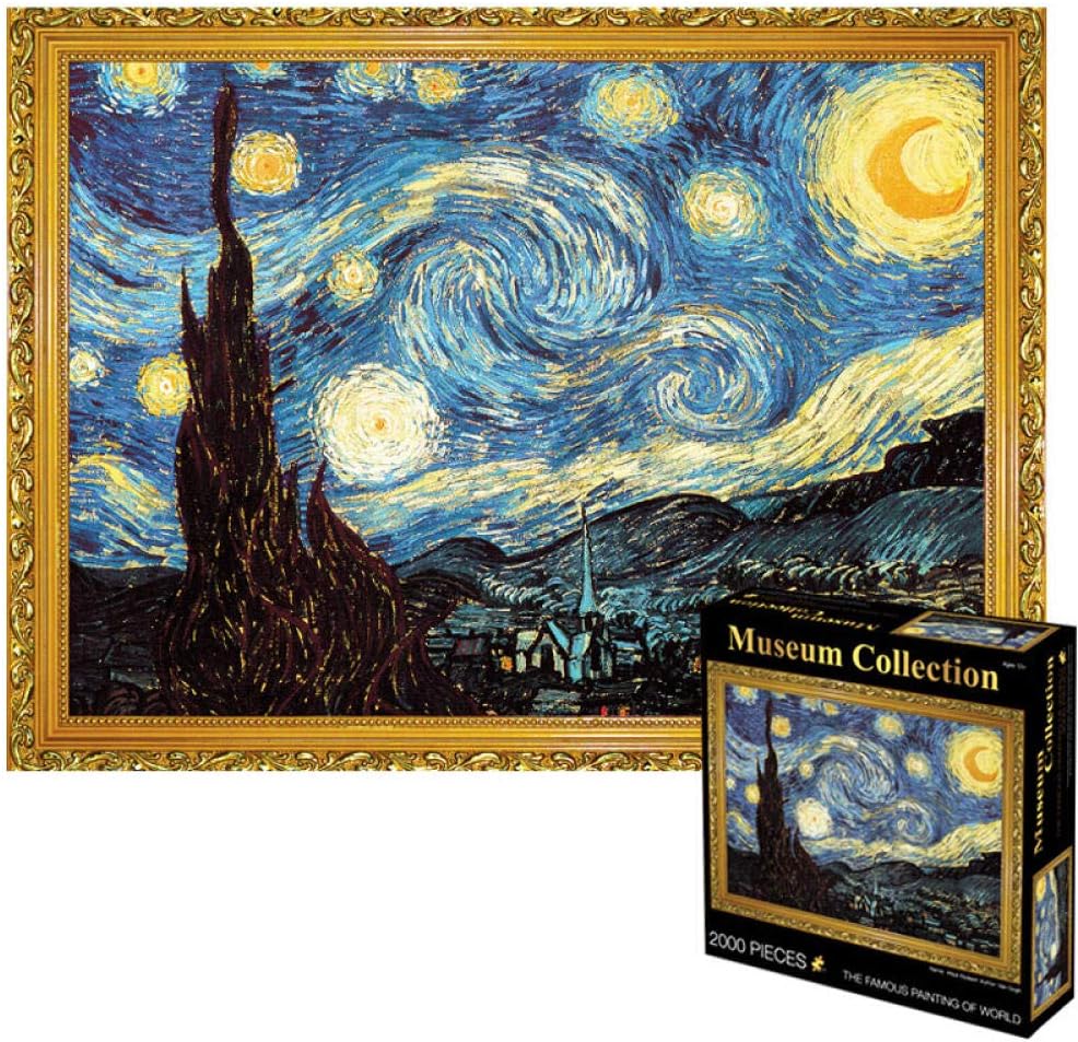 Adult Puzzle 2000 Pieces of World Famous Painting Landscape Oil Painting Children Decompression Creative Starry Sky (Without Frame) rompecabezas adultos piezas Children Puzzle