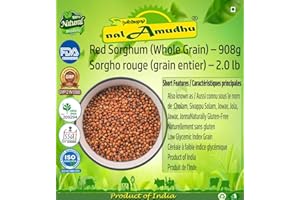 nalAmudhu Red Sorghum (Whole Grain) (Cholam | Red Cholam | Sivappu solam | Jowar | Jola | Jawar | Jonna | Low Gi 908g / 2.0 L