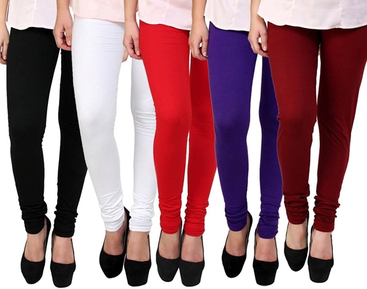 Subh World Women's Polycotton/Viscose Leggings (Multicolour, XL)