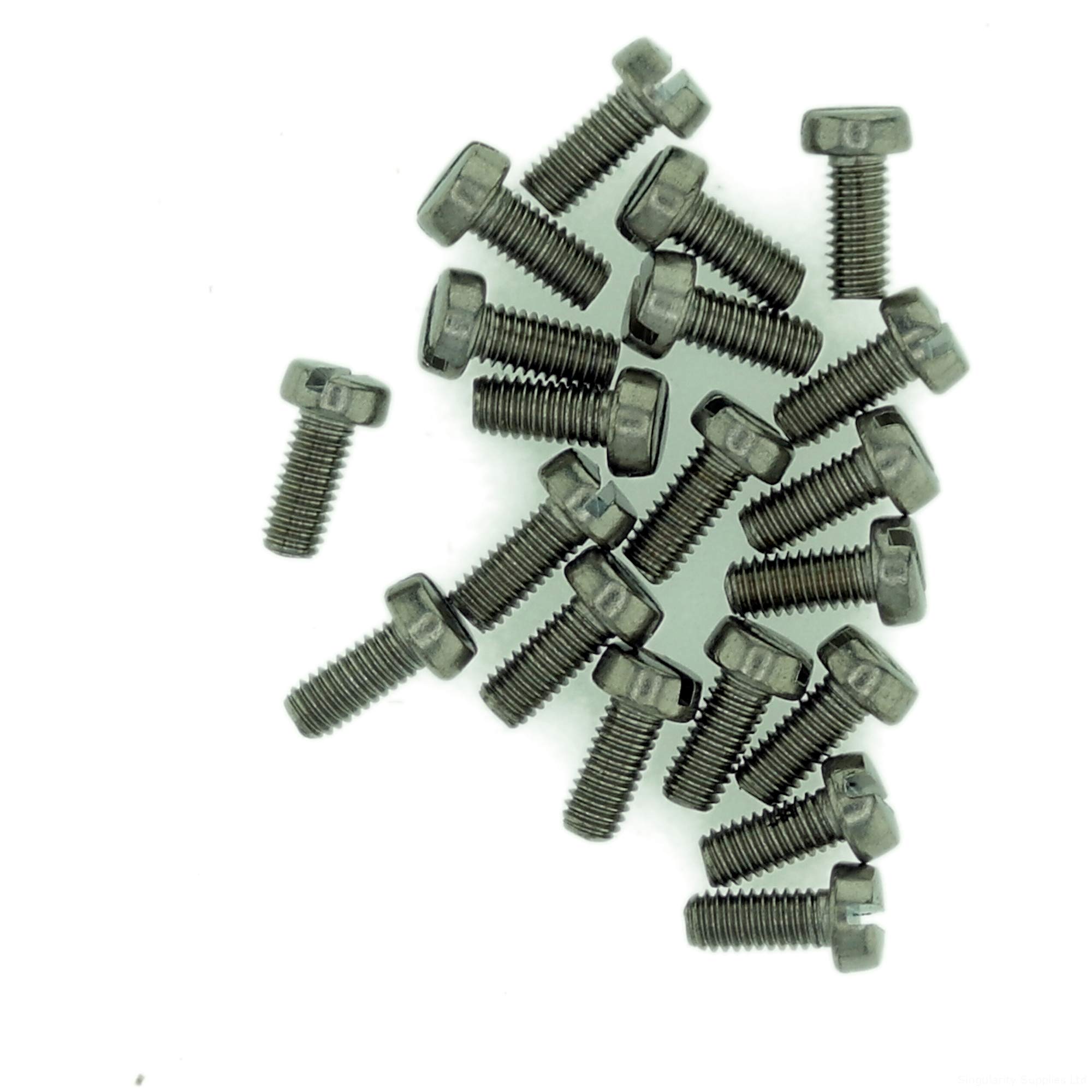 M2.5 (2.5mm x 5mm) Slot Cheese Machine Screw (Bolt) - Stainless Steel (A2) (Pack of 20)