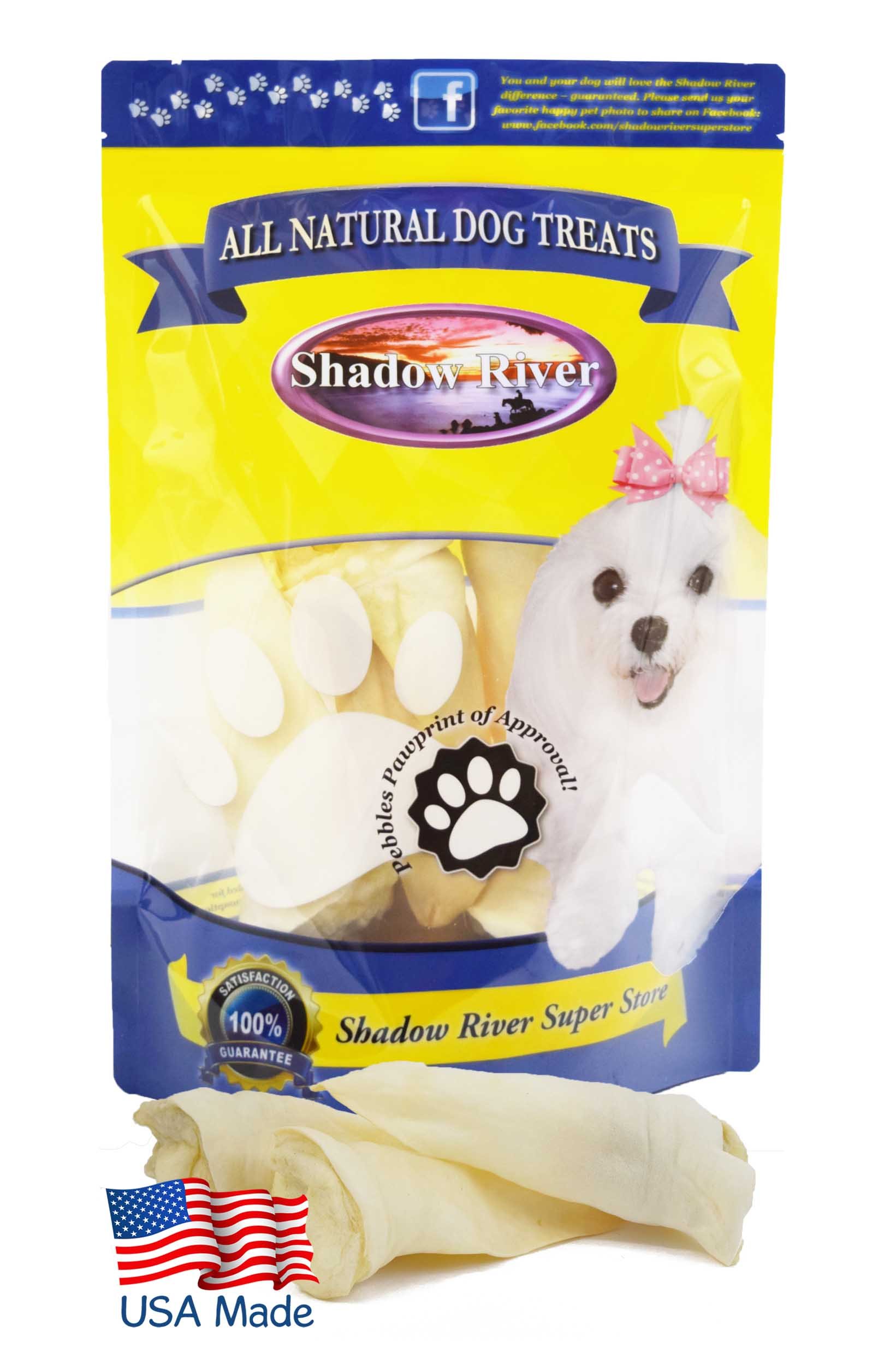 Shadow River Lamb Ear Chews for Dogs - Premium All Natural Treats - 25 Pack Regular Full Size Ears