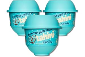 EZTAHINI Classic Tahini 3-Pack by EZ Tahini, Roasted Sesame Seed Paste in an Easy-to-Mix Cup for Fresh Tahini: Keto & Paleo Friendly, Gluten Free, Vegan, 3-Pack