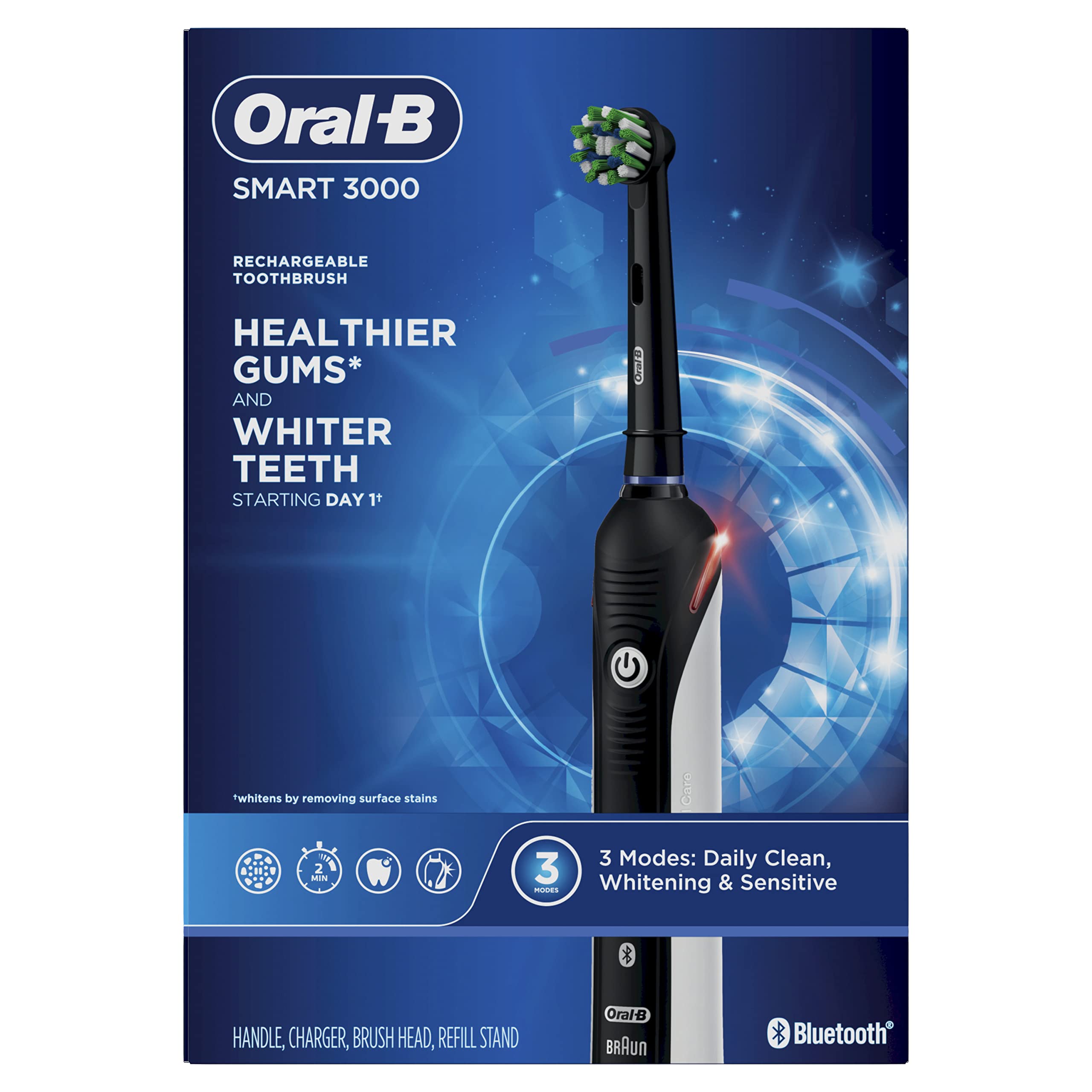 Photo 1 of Oral-B Pro 3000 Smartseries Electric Toothbrush with Bluetooth Connectivity, Black Edition