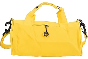 SPYMINNPOO Small Gym Bag, Oxford Cloth Water Resistants Travel Duffle Weekender Bag 20L with Compartment for Women Men (Yello