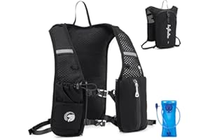 COSCOOA Lightweight Running Vest for Women Men, Adjustable Chest Straps Running Hydration Vest with 1.5L Water Bladder for Hiking Trail Running Cycling Race Marathon