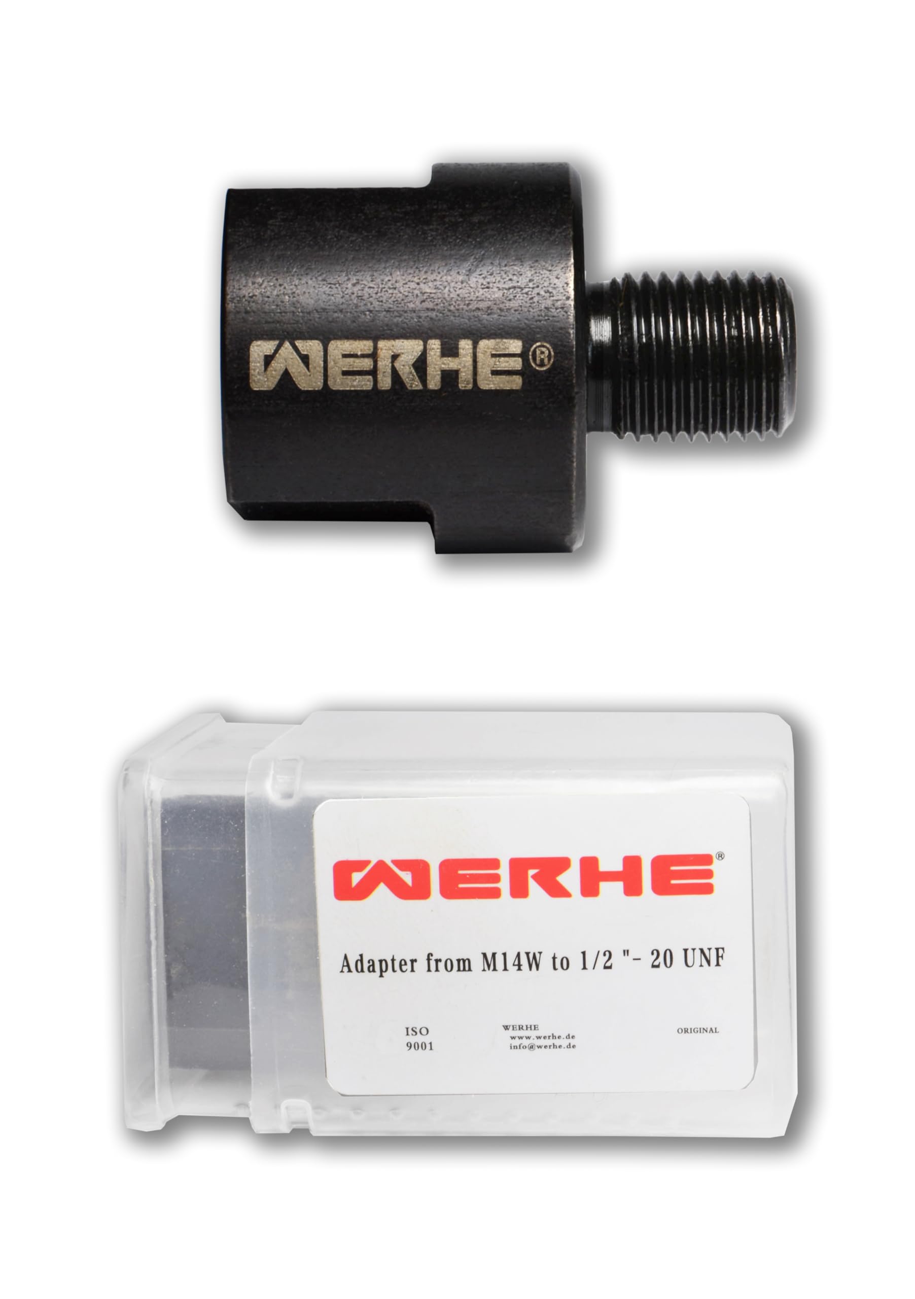 WERHE® Adapter M14 to 1/2-20UNF inch - use in All Drill Chucks with 1/2-20UNF External Thread