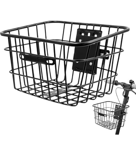 Panier pour scooter, panier de vélo 33 x 22,9 x 25,4 cm, panier avant amovible de grande capacité, panier de scooter léger en plastique, panier de modification accessoire de rechange Panier pour scooter, panier de vélo 33 x 22,9 x 25,4 cm, panier avant amovible de grande capacité, panier de scooter léger en plastique, panier de modification accessoire de rechange