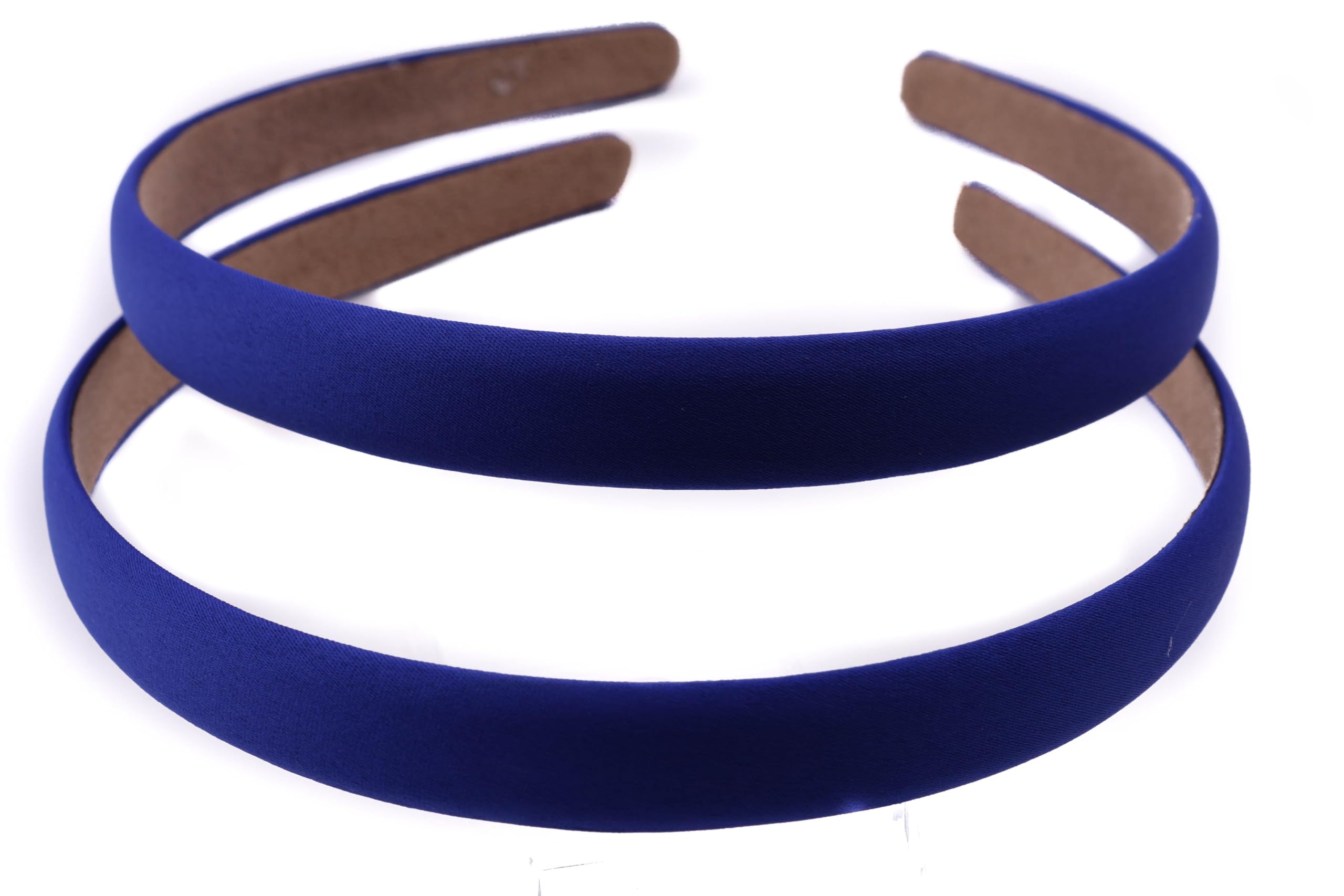Mytoptrendz 2Pcs Plain Thin Headbands Alice Hair Band 1.5cm Wide Non Slip Satin Head Bands for Women Girls Bridesmaid, School, Party Hair Accessory(Royal blue)