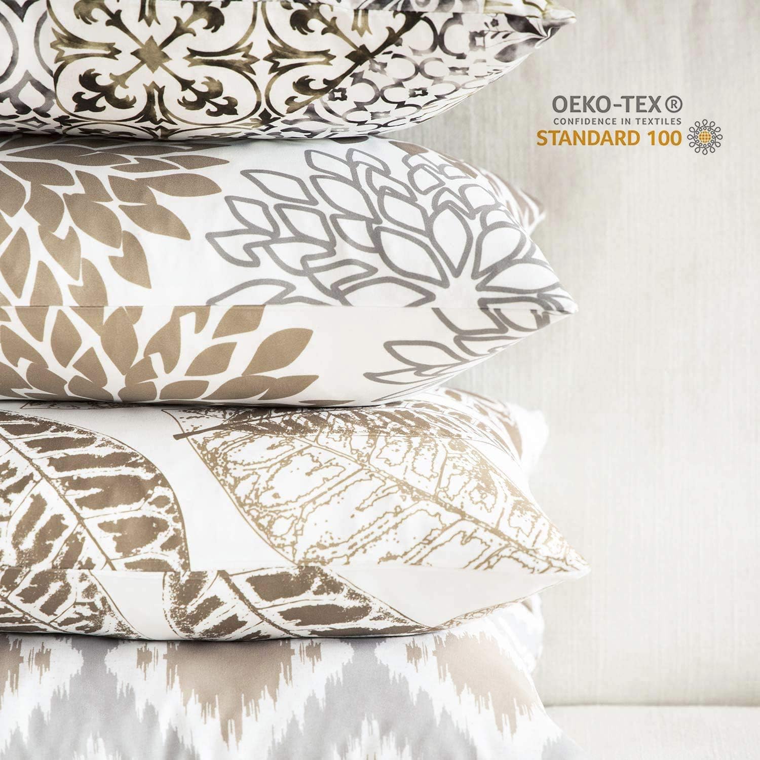 Phantoscope Set of 4 New Living Series Coffee Color Decorative Throw Pillow Case Cushion Cover 18 x 18 inches 45 x 45 cm: Home & Kitchen