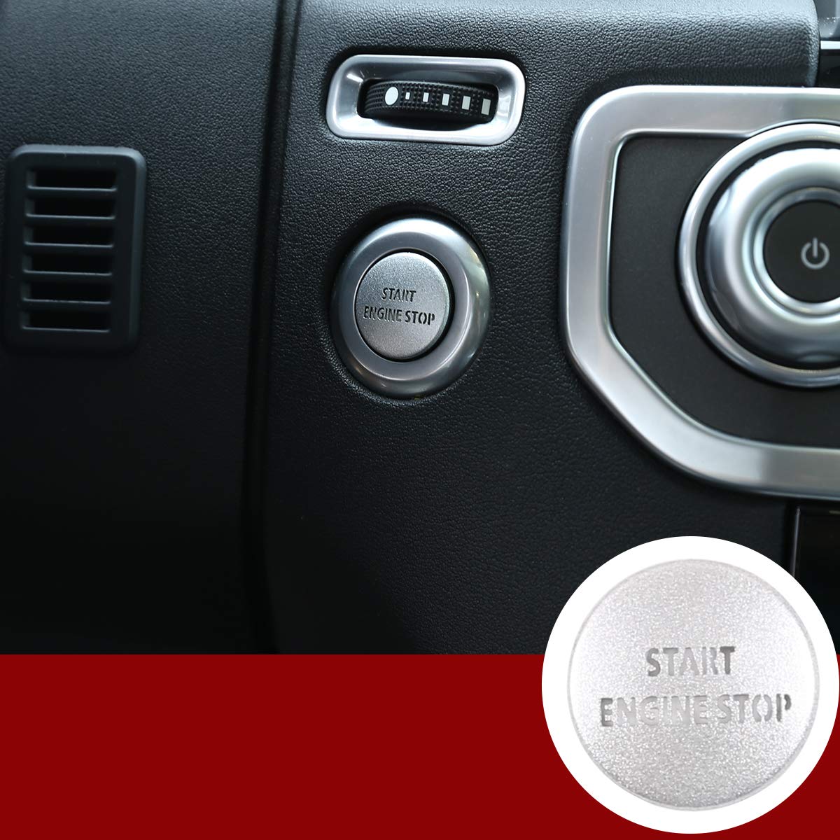 Alloy Car Engine Start Stop Button Cover Sticker For Discovery 4 2010-2016 RangeRover Sport 2010-2013 Interior Accessory