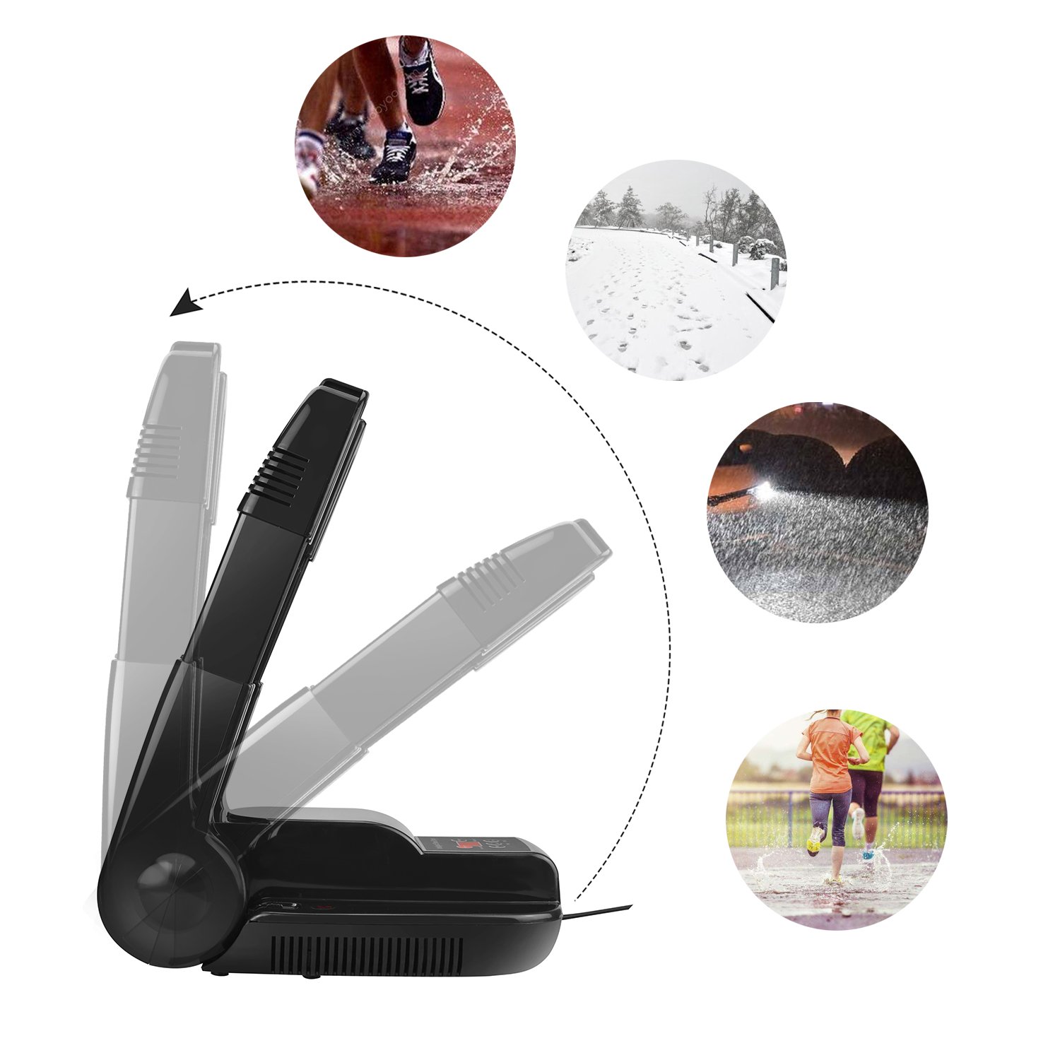 Shoe Dryer, YeaDing Boot Glove Foldable Dryer Electronic Intelligent Warmer Preventing Odor Mold Bacteria