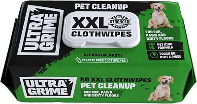 UltraGrime Ultra Cleaning Wipes for Pets Extra Large Pack of 80