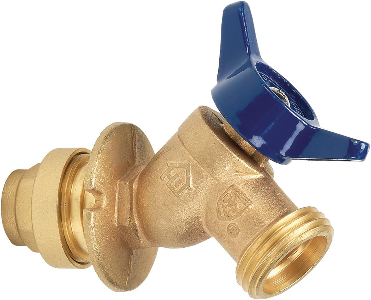 GripWerks P211-8-12 Push-Fit Sillcock with 1/4-Turn, Brass, 1/2-Inch