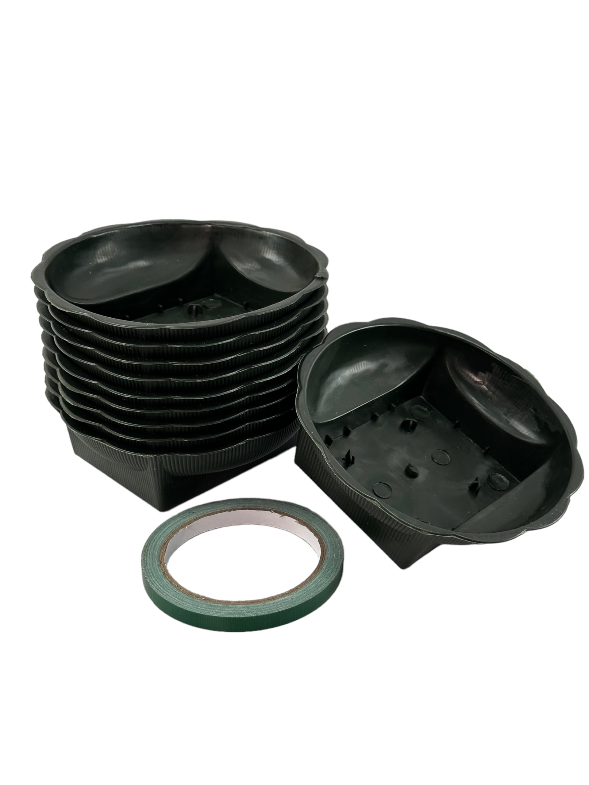 Silk Flower Warehouse 10 Square/Round Bowls & Tape for Floral Foams - Essential Flower Foam Accessories