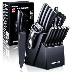 RAXCO Knife Set,Kitchen Knife Set With Block Knife