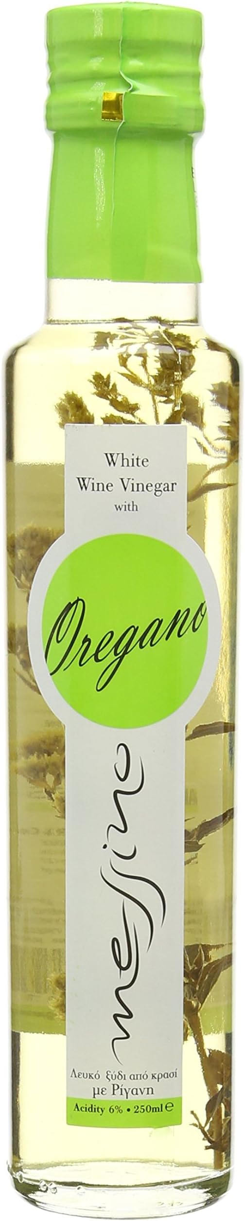 Messino White Vinegar with Oregano, Pack of 4 x 250 ml (Total: 1 L)