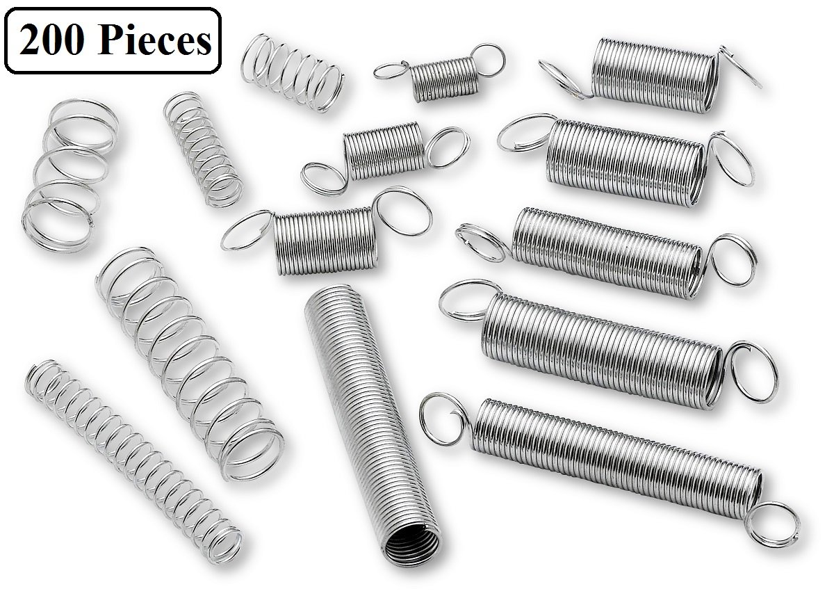 200pcs/Set Extension Tension Compression Spring Assortment Metal